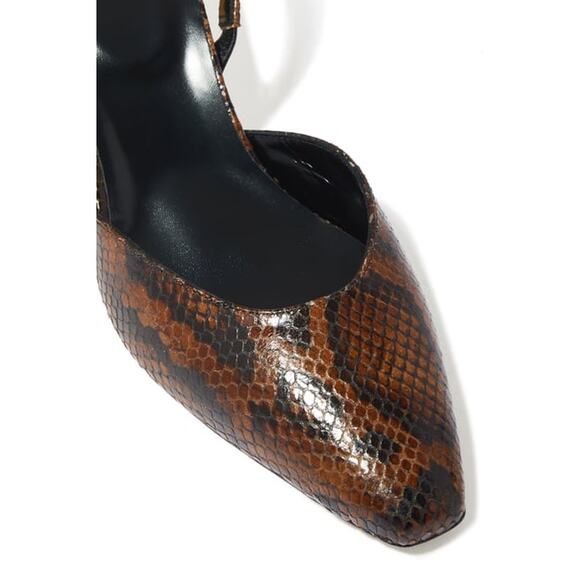 Arielle Baron Lille 55 Leather Slingback Pumps - Picture 3 of 8